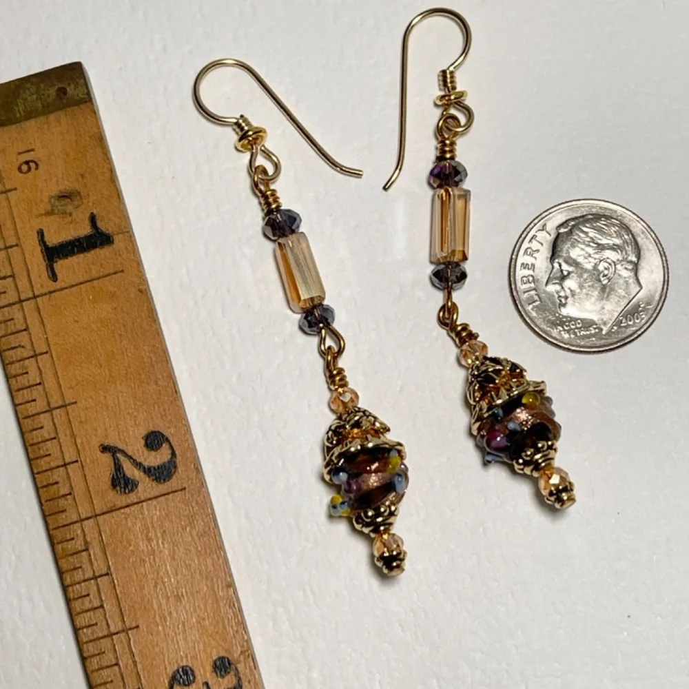 ARTISAN Earrings - “Take the Cake” Victorian Dangles - Picture 11 of 14